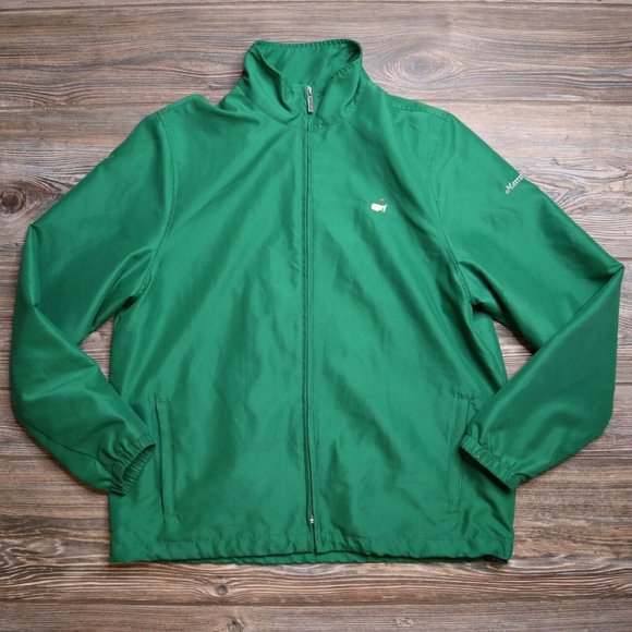 Master's Collection Jackets & Blazers - Masters Collection Green Lightweight Full Zip Windbreaker Jacket Womens Size L